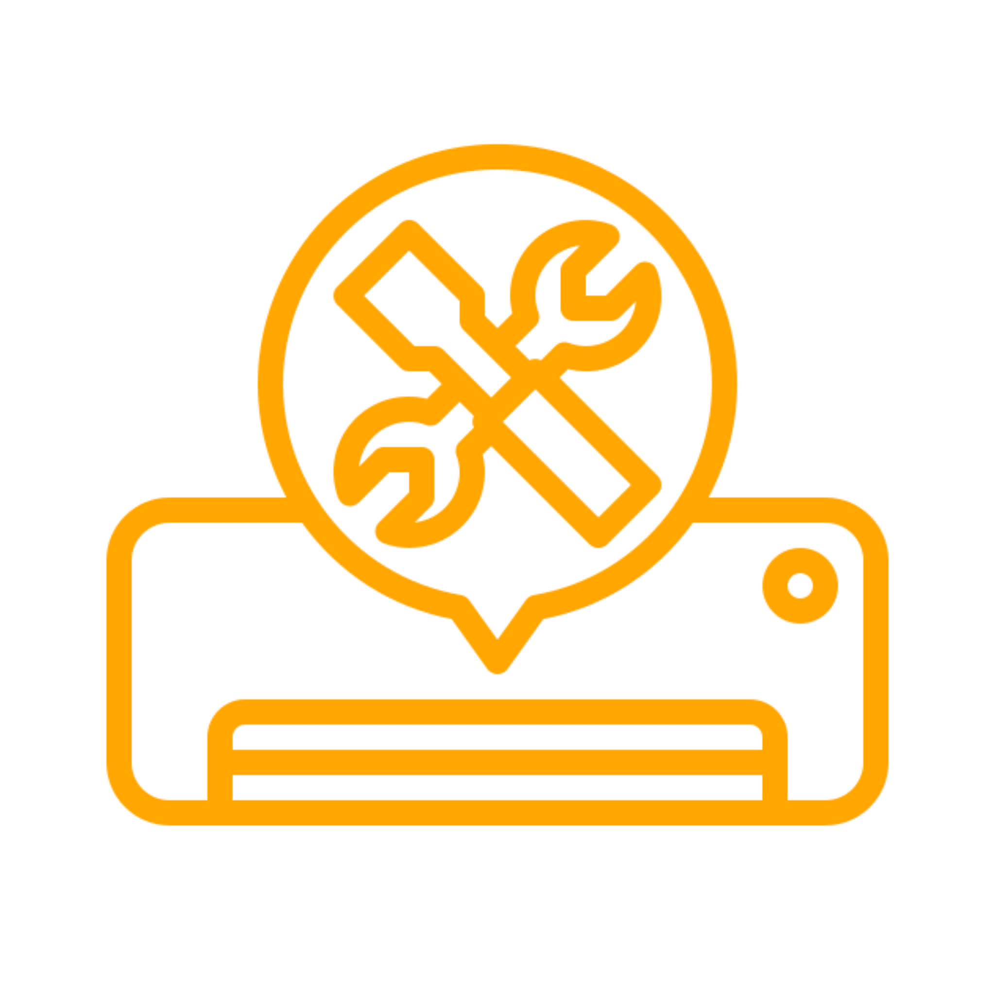 Printer service symbol with wrench