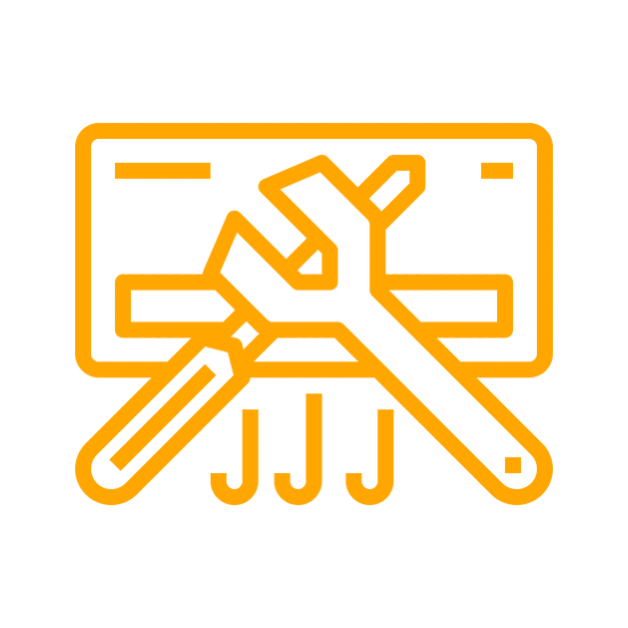 Maintenance tools icon on black background