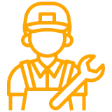 Repairman symbol in outline style